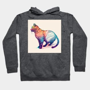 Cat Body Colorful Hoodie